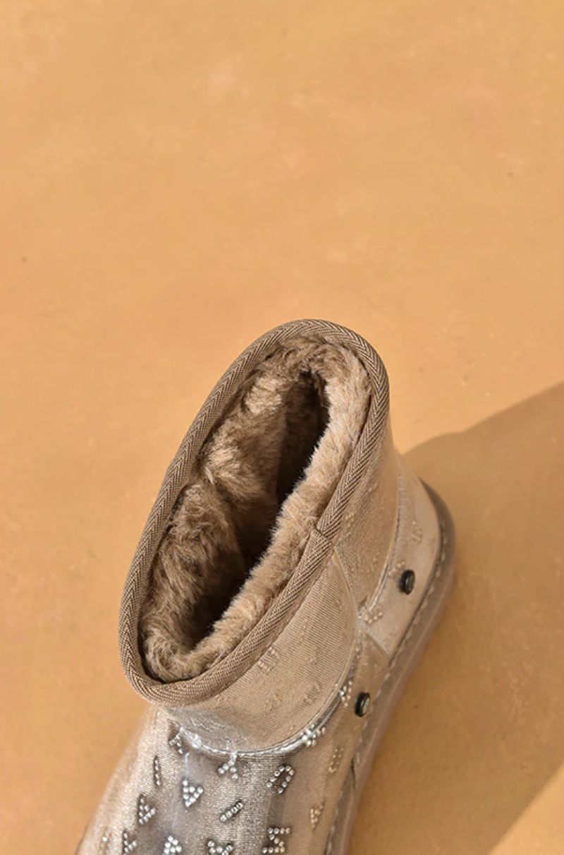 Konnie Enkelhoge Zwarte Snow Boots Voor Dames - Zwart