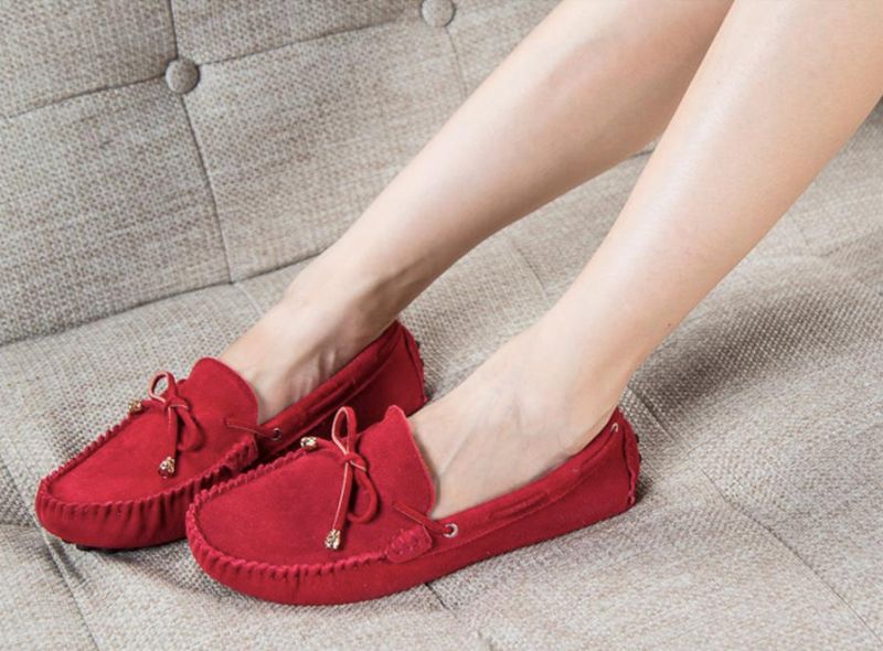 Kora Dames Loafer Schoenen - Rood