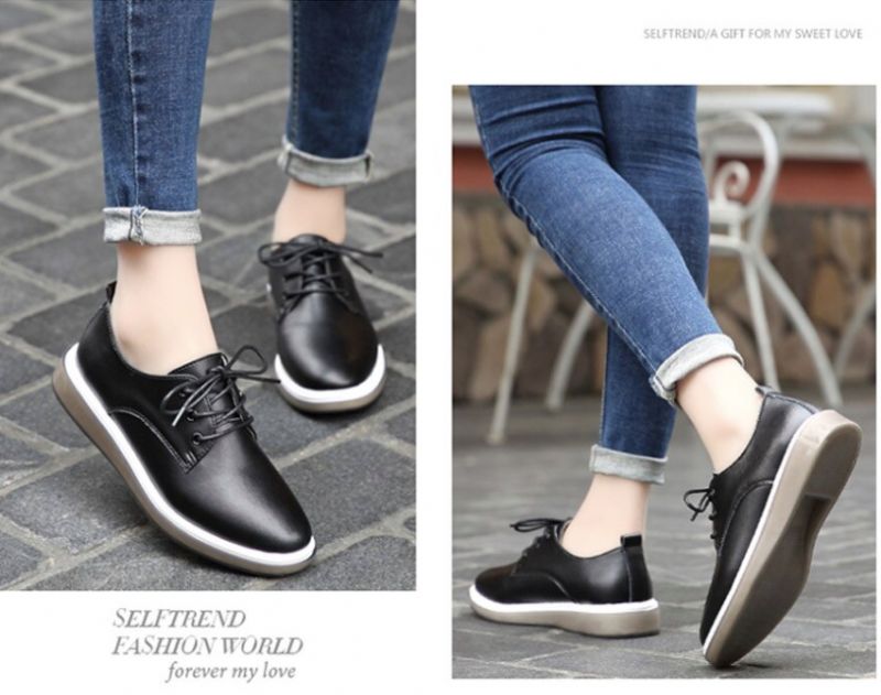 Kupala Dames Veter Loafer Schoenen - Zwart