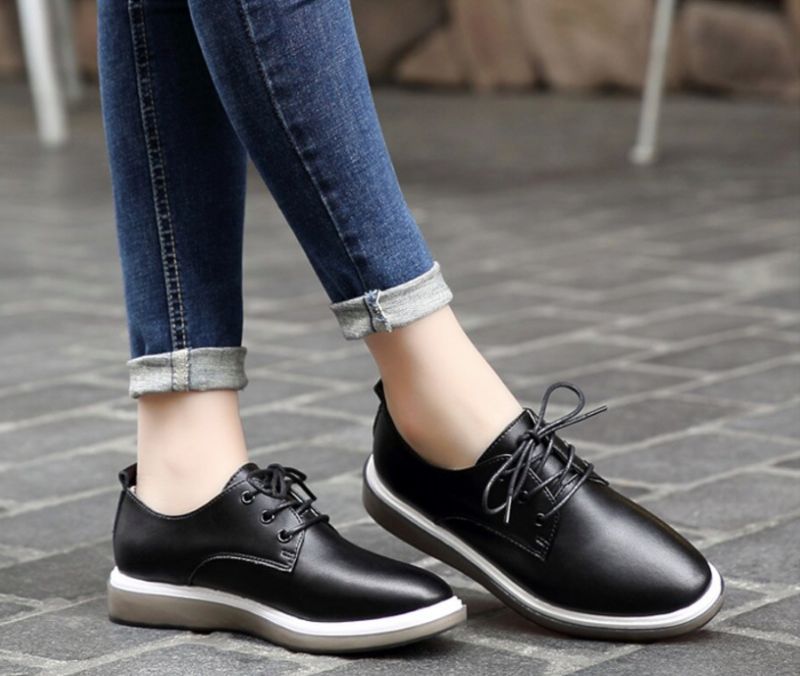 Kupala Dames Veter Loafer Schoenen - Zwart