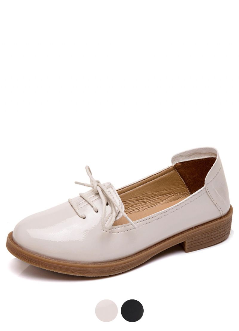 Kymi Dames Casual Leren Loafer Schoenen