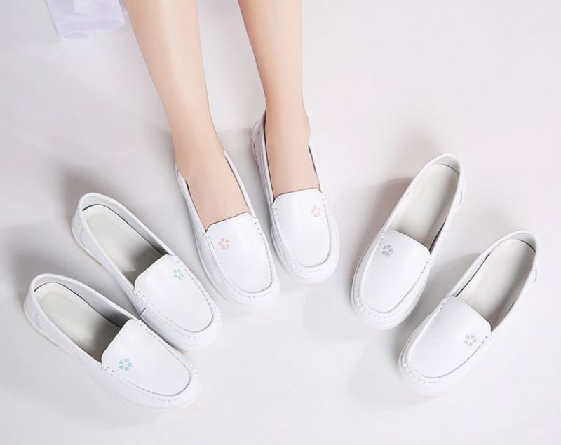 Lacy Dames Hoogwaardige Slip-on Platte Loafer Schoenen - Grijs