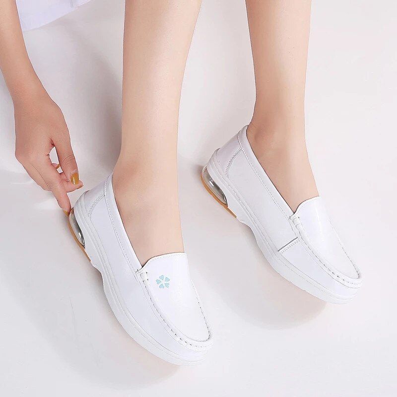 Lacy Dames Hoogwaardige Slip-on Platte Loafer Schoenen - Grijs