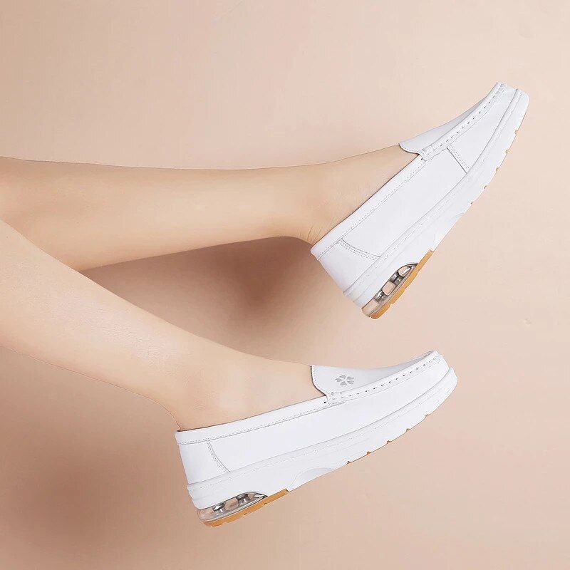 Lacy Dames Hoogwaardige Slip-on Platte Loafer Schoenen - Grijs