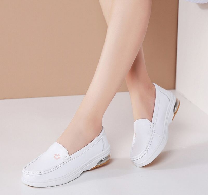 Lacy Dames Hoogwaardige Slip-on Platte Loafer Schoenen - Grijs