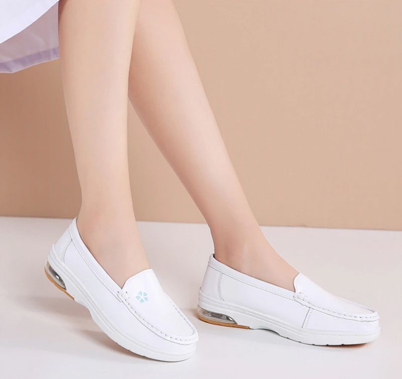 Lacy Dames Hoogwaardige Slip-on Platte Loafer Schoenen - Grijs