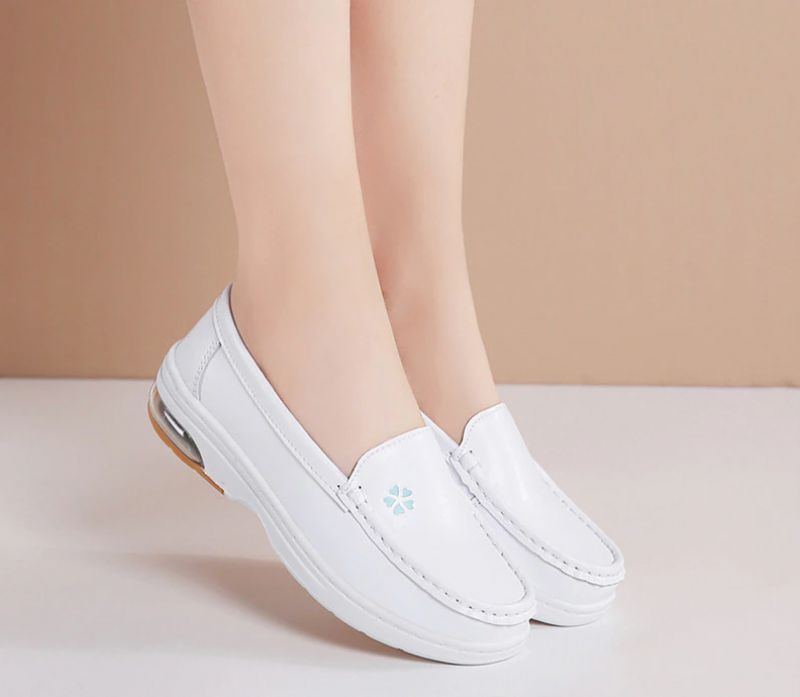 Lacy Dames Hoogwaardige Slip-on Platte Loafer Schoenen - Grijs
