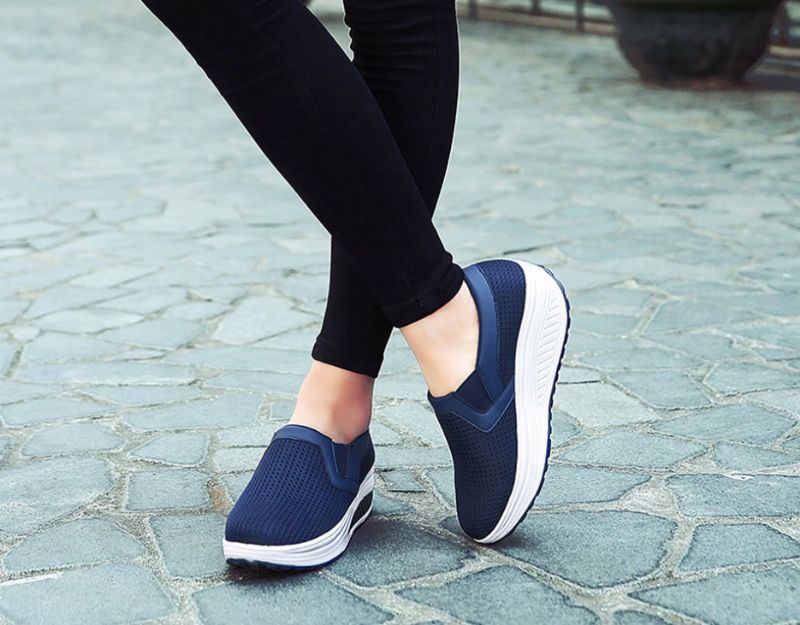 Lala Dames Platform Schoenen - Blauw