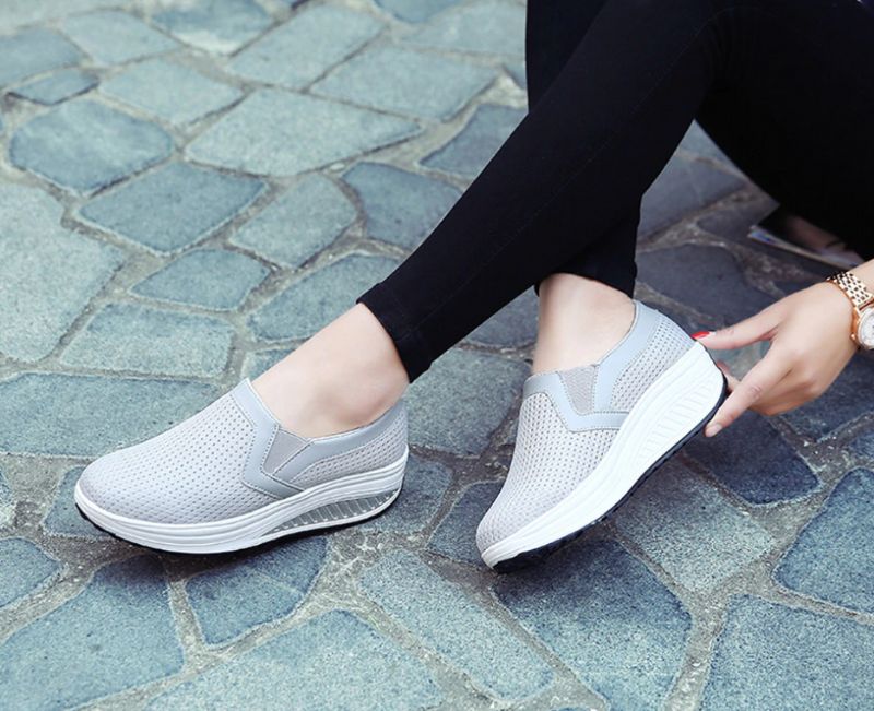 Lala Dames Platform Schoenen - Blauw