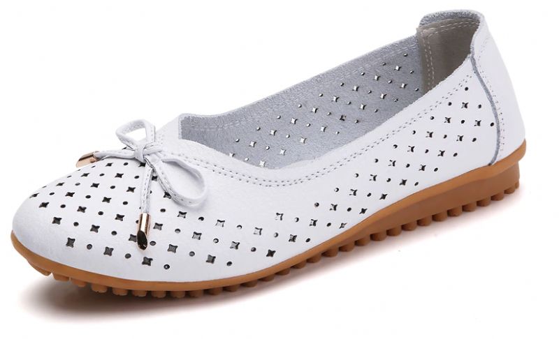 Lameth Leren Balletschoenen Voor Dames - Zwart