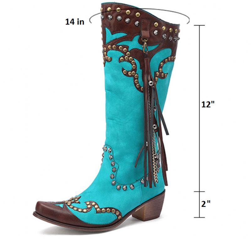 Lander Westernlaarzen Voor Dames - Blauw