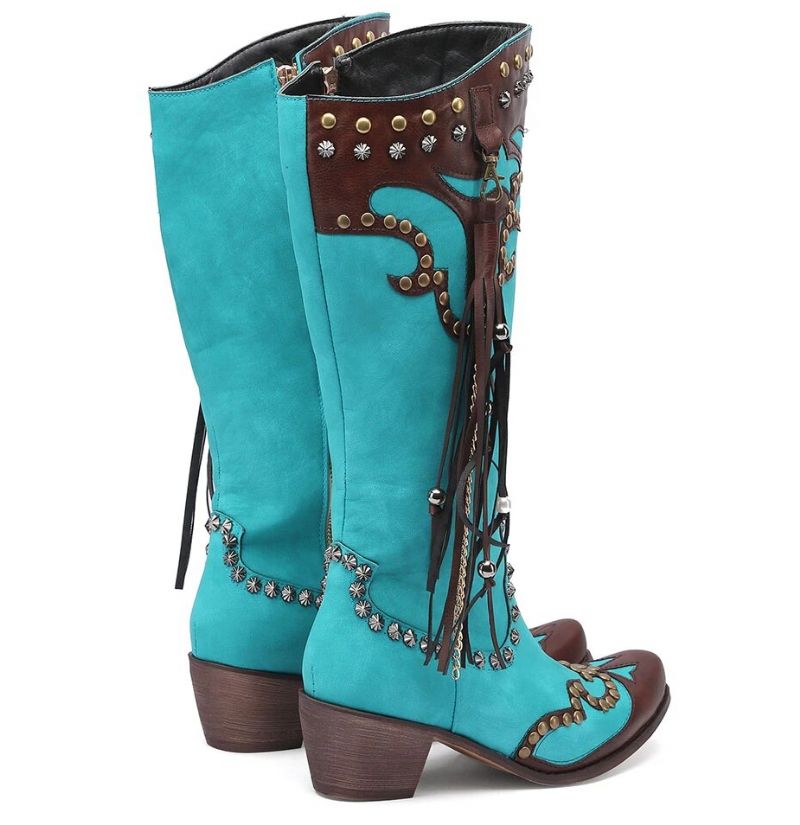 Lander Westernlaarzen Voor Dames - Blauw