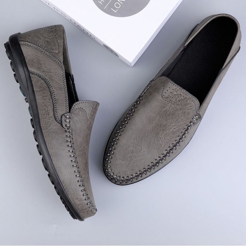 Landon Heren Loafers Geklede Schoenen - Grijs