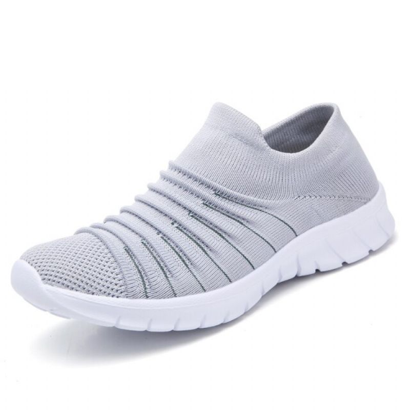 Lanet Dames Ademende Comfortabele Slip-on Loafers Zwarte Schoenen - Zwart