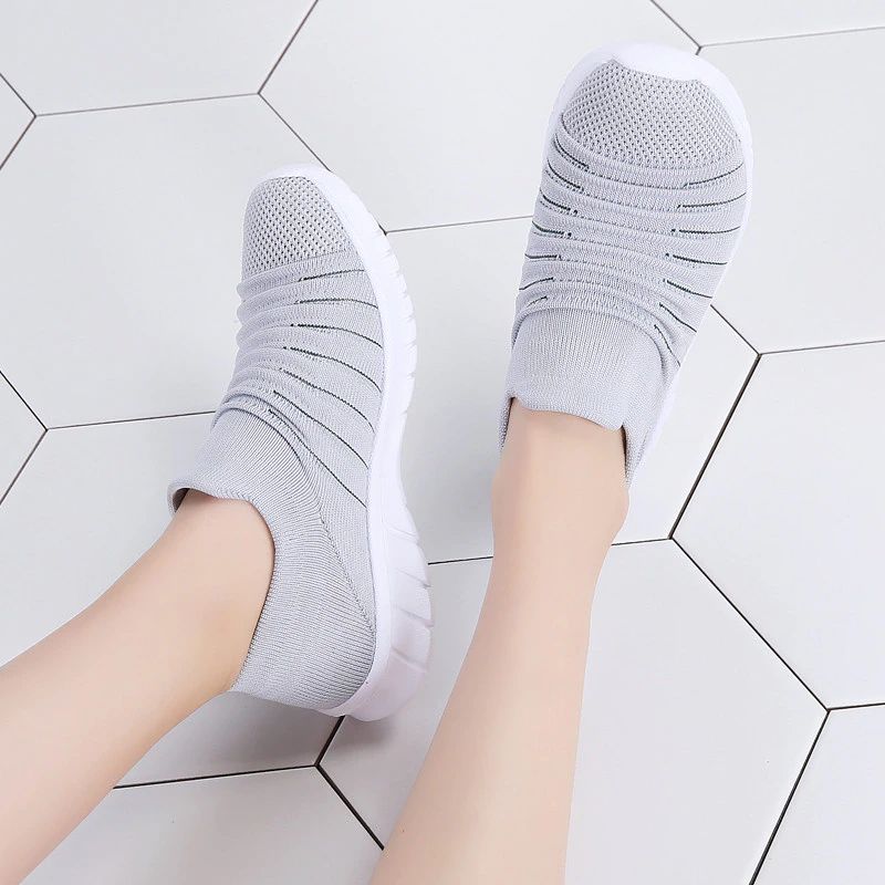Lanet Dames Ademende Comfortabele Slip-on Loafers Zwarte Schoenen - Zwart