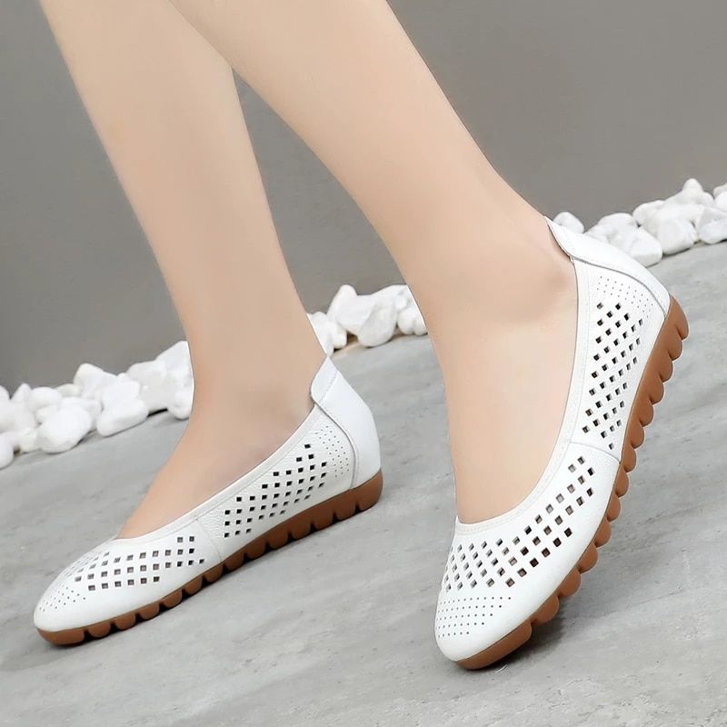 Lariza Dames Platte Schoenen - Wit