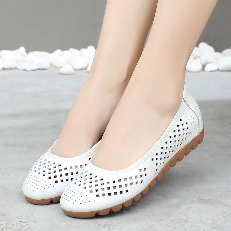 Lariza Dames Platte Schoenen - Wit