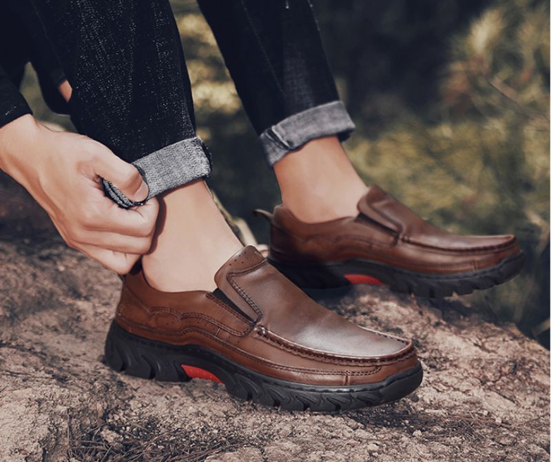Latter Heren Loafers Casual Schoenen - Bruin