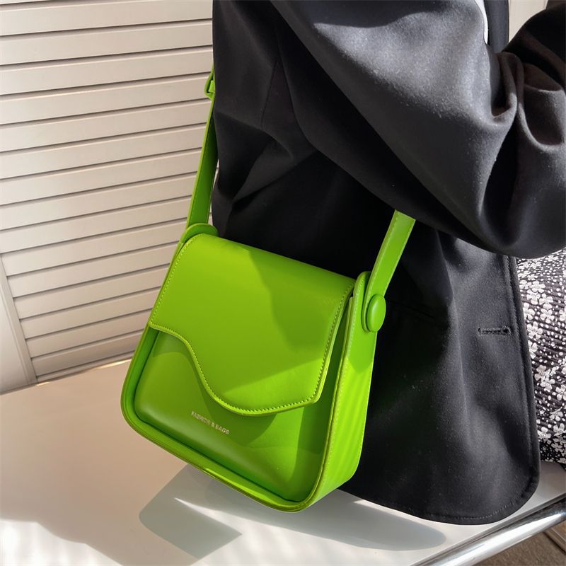 Latty Dames Kleine Leren Crossbody Handtas - Groen
