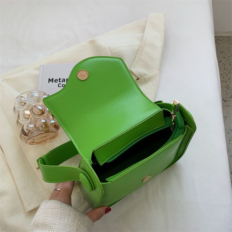 Latty Dames Kleine Leren Crossbody Handtas - Groen