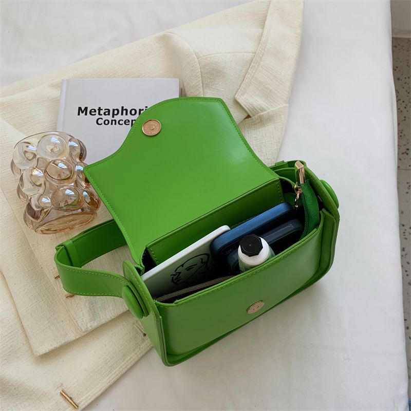 Latty Dames Kleine Leren Crossbody Handtas - Groen