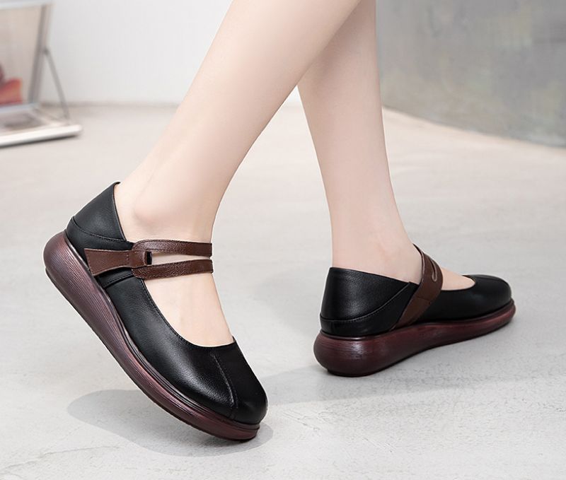 Laura Platte Platformloafer Voor Dames - Zwart