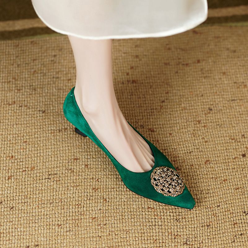Lauren Dames Puntige Neus Dress Pumps - Groen