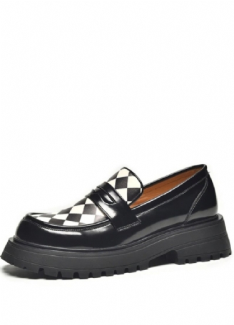 Laurent Dames Synthetische Leren Platform Loafer Schoenen