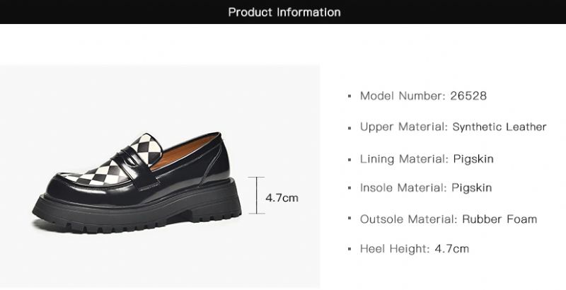 Laurent Dames Synthetische Leren Platform Loafer Schoenen - Zwart