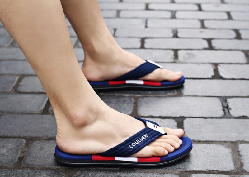 Lazan Heren Outdoor Slippers - Marineblauw