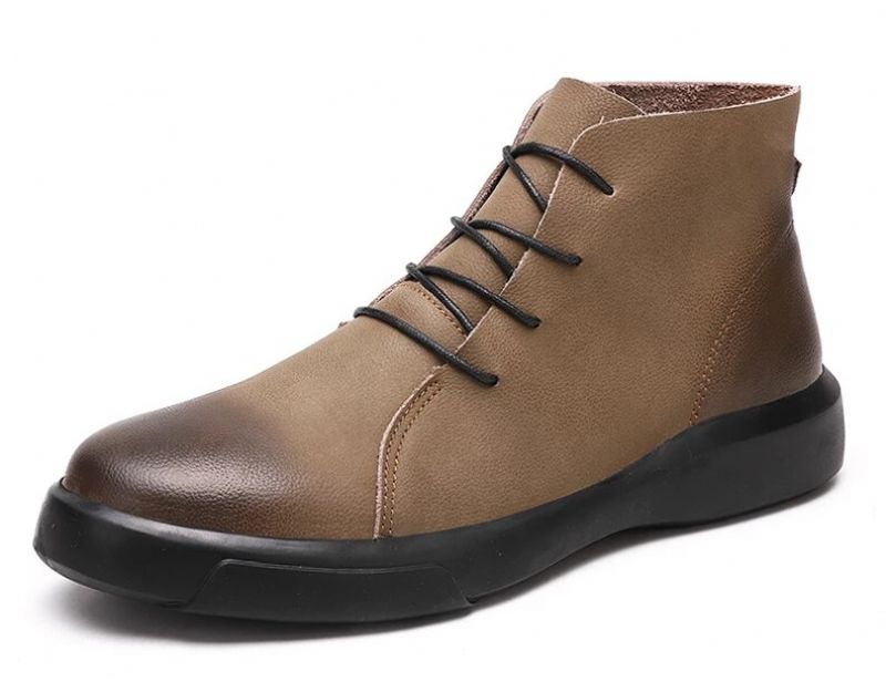 Lazio Heren Casual Laars - Bont Khaki