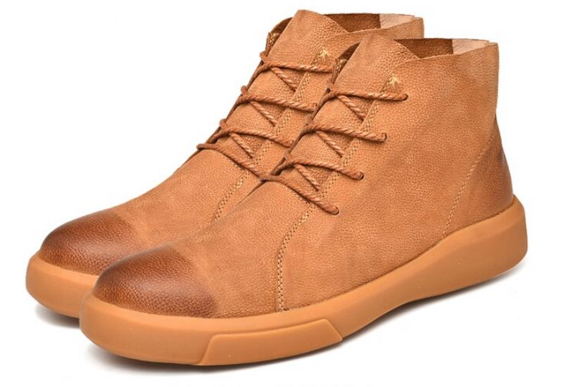 Lazio Heren Casual Laars - Bont Khaki