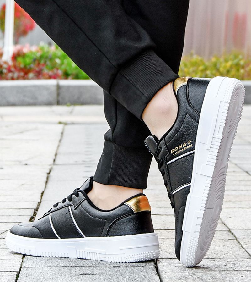 Lecester Herenmode Sneakers - Zwart