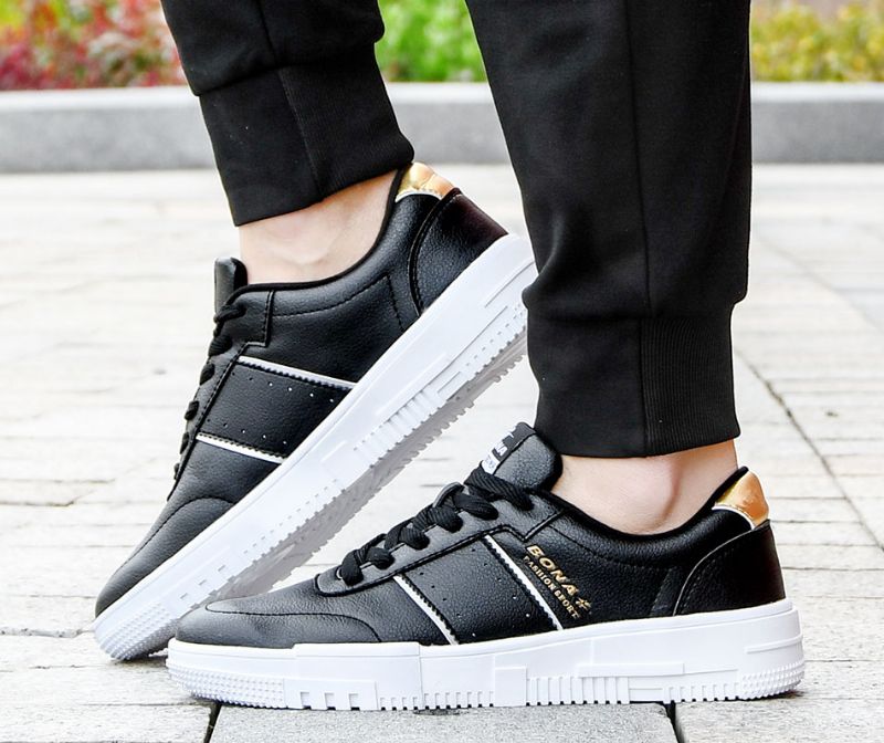 Lecester Herenmode Sneakers - Zwart