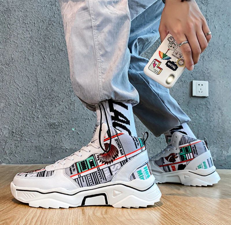 Leicer Heren Fashion Sneakers - Wit