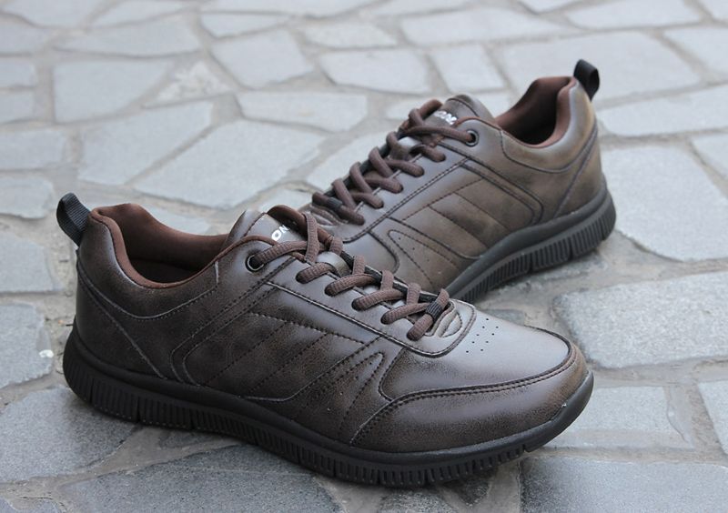 Leicer Heren Mode Sneakers - Koffie