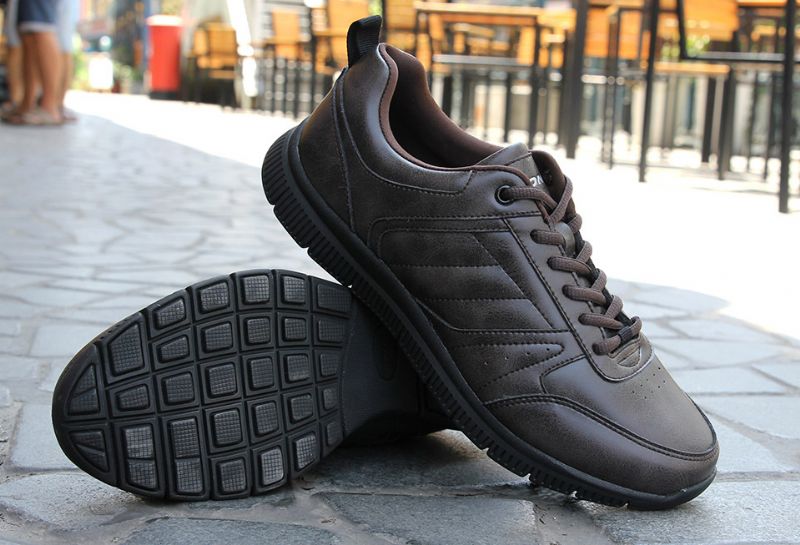 Leicer Heren Mode Sneakers - Koffie