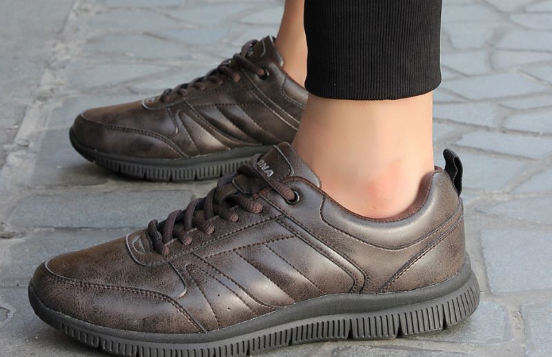 Leicer Heren Mode Sneakers - Koffie