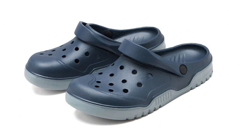 Leicester Heren Rubberen Strand Slippers - Zwart