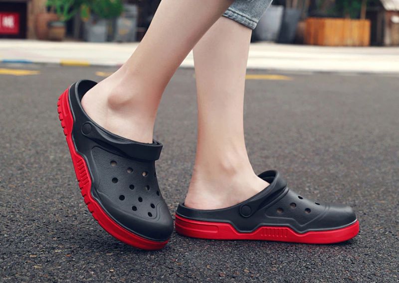 Leicester Heren Rubberen Strand Slippers - Zwart