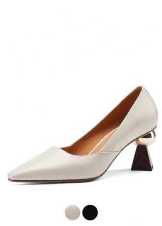 Leidy Dames Leren Klassieke Hoge Hak Pumps