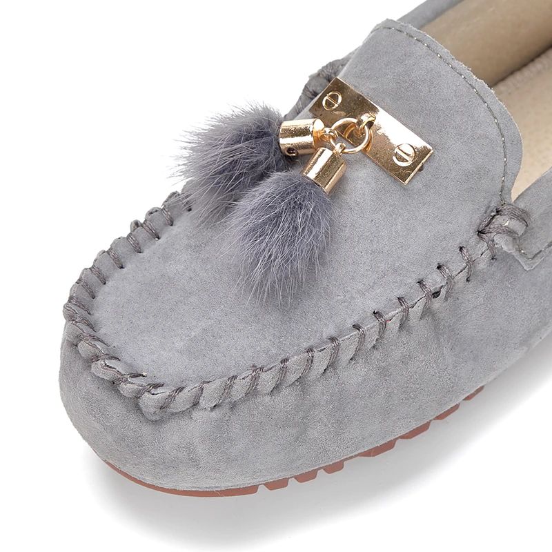 Leire Dames Ademende Leren Loafer Schoenen - Grijs