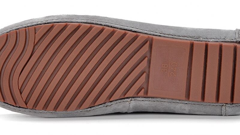 Leire Dames Ademende Leren Loafer Schoenen - Grijs