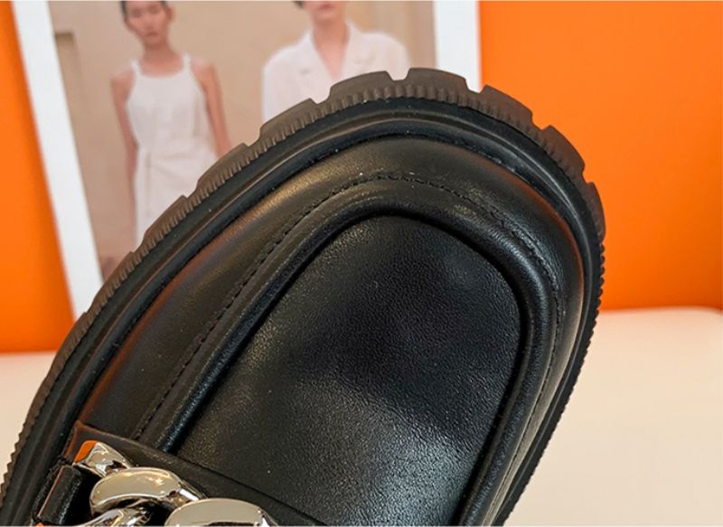Leiza Platform Loafer Schoenen Voor Dames - Zwart