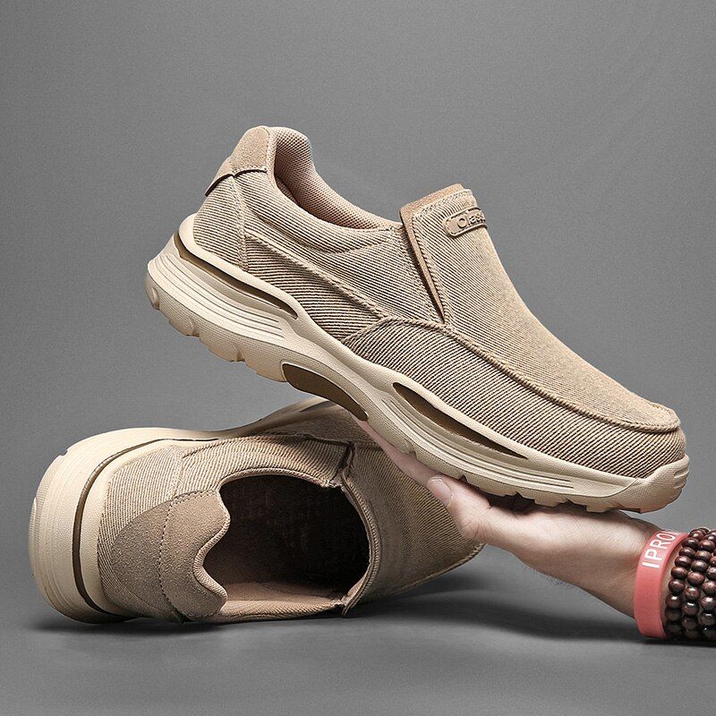 Lemar Heren Loafers Casual Schoenen - Kaki
