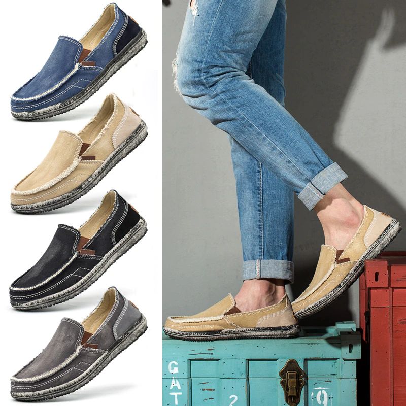 Lenglet Heren Loafer Casual Schoenen - Blauw