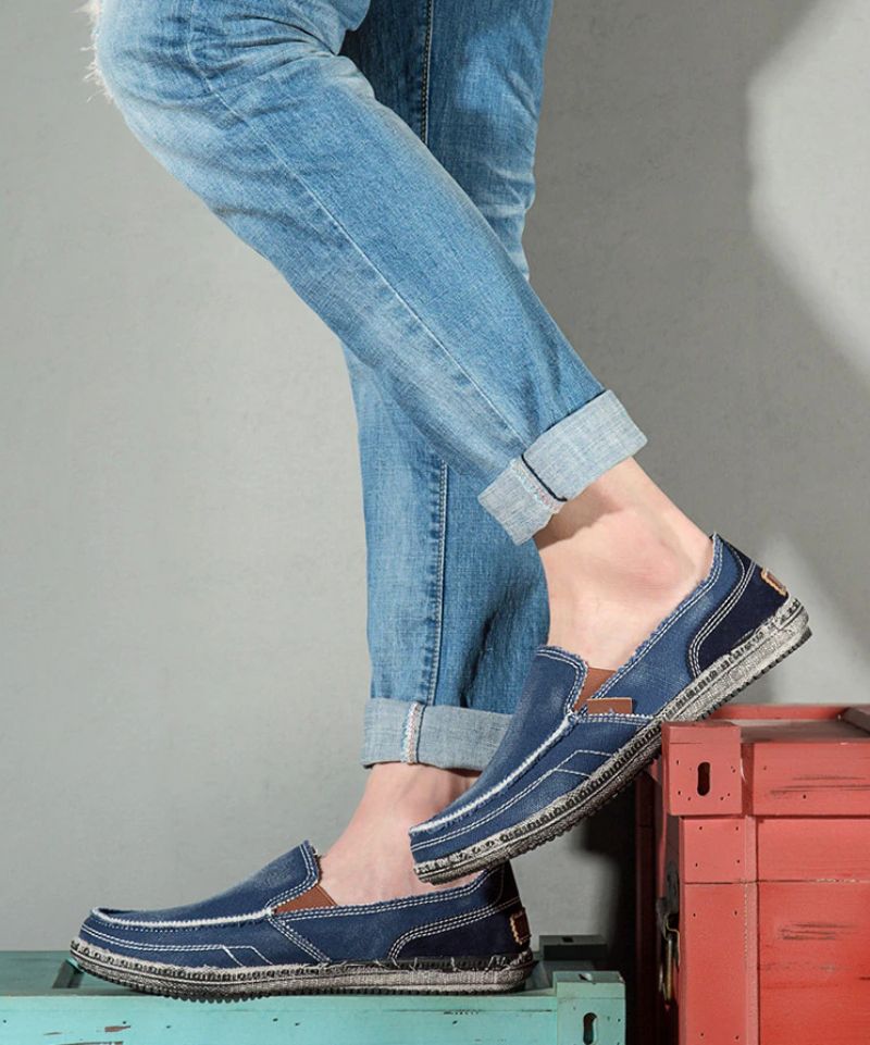 Lenglet Heren Loafer Casual Schoenen - Blauw