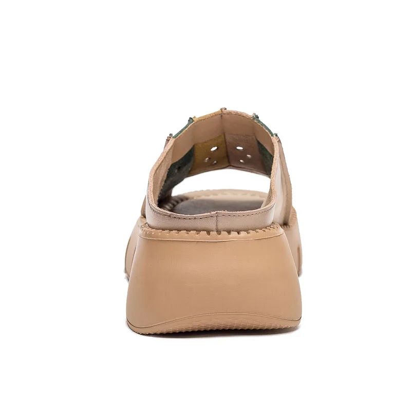 Leonida Dames Pantoffels Wedges - Groen