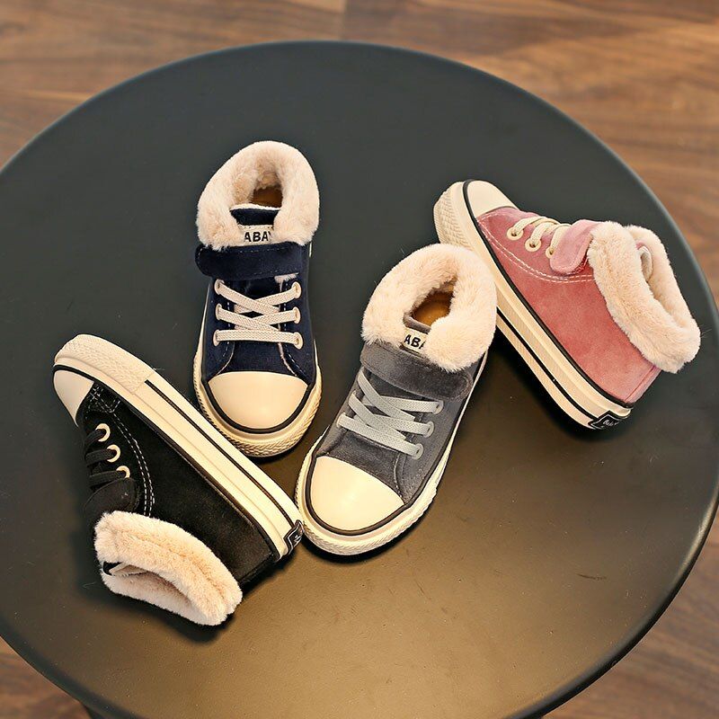 Leroy Unisex Kinder Warme Sneaker - Zwart