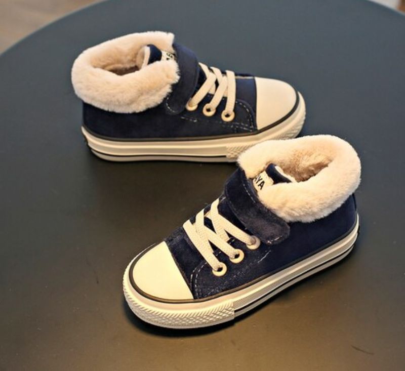 Leroy Unisex Kinder Warme Sneaker - Zwart